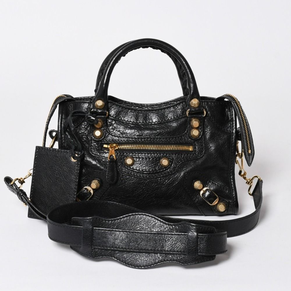 Balenciaga le City Mini 2-Way Bag Black Gold