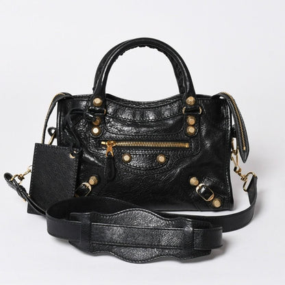 Balenciaga le City Mini 2-Way Bag Black Gold