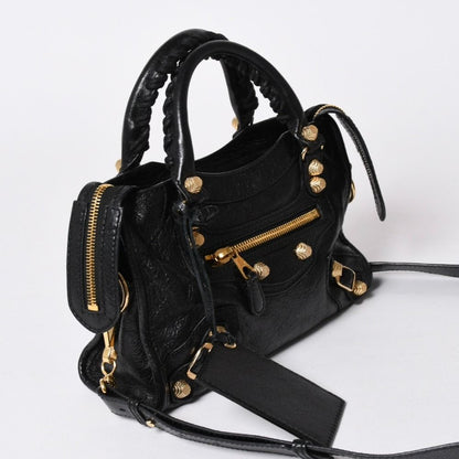 Balenciaga le City Mini 2-Way Bag Black Gold — view 3