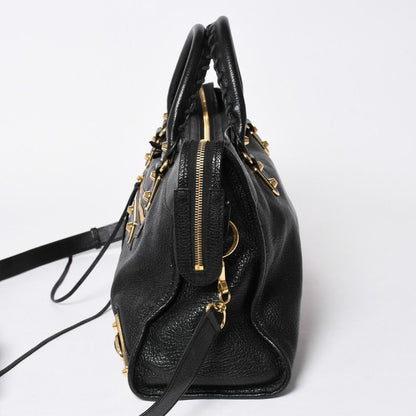 Balenciaga Metallic Edge City Leather 2-Way Shoulder Bag Gold — view 4