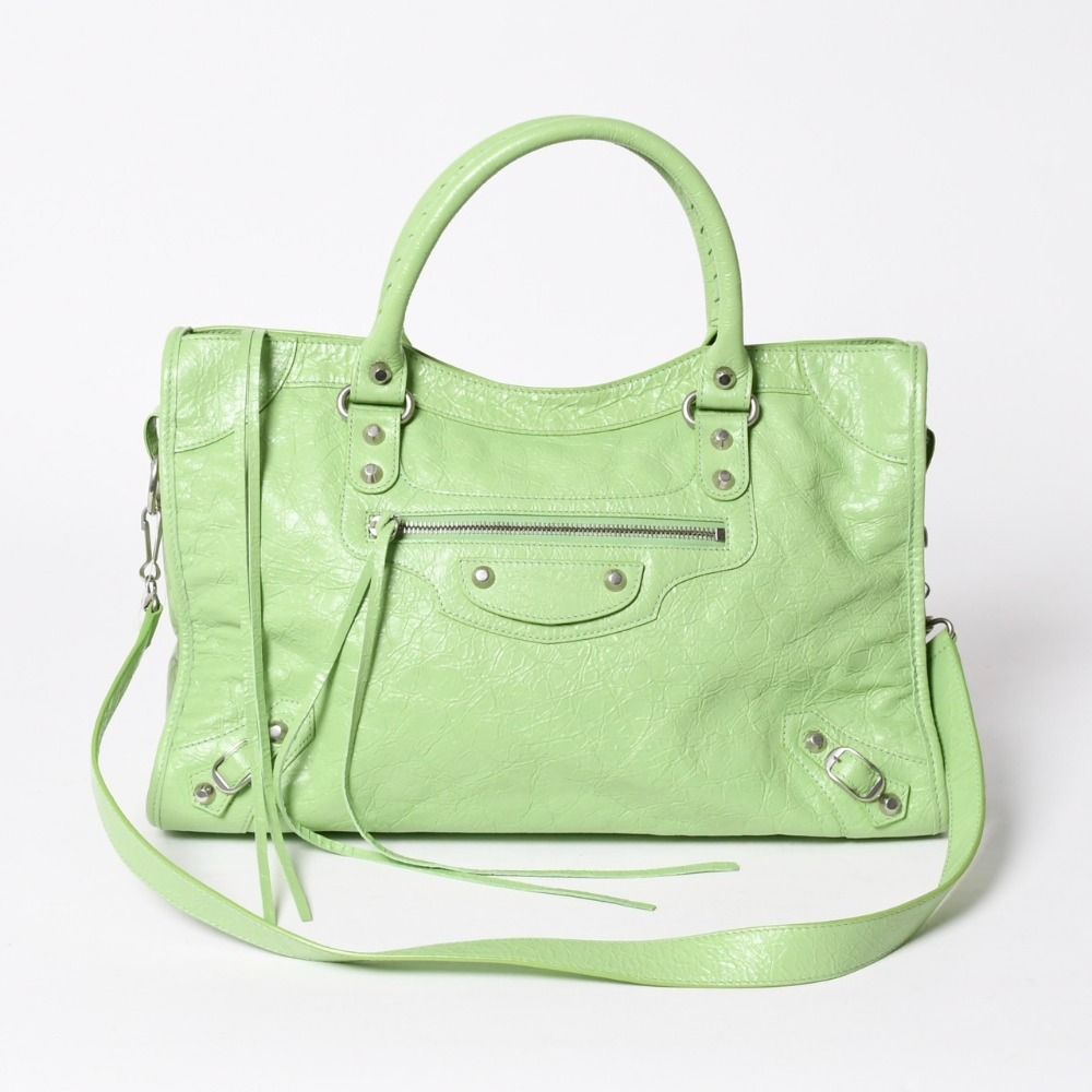 Balenciaga le City Medium 2-Way Shoulder Bag Arena Lambskin