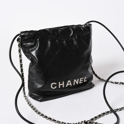 Chanel 22 Mini Bag 2-Way Stand Black Silver — view 3