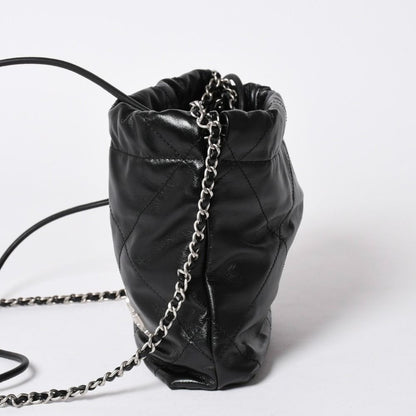 Chanel 22 Mini Bag 2-Way Stand Black Silver — view 4
