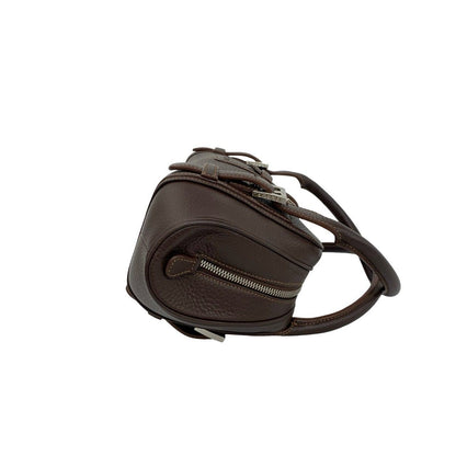 Loewe Included Senda Log Leather Mini Boston Bag Brown — view 6