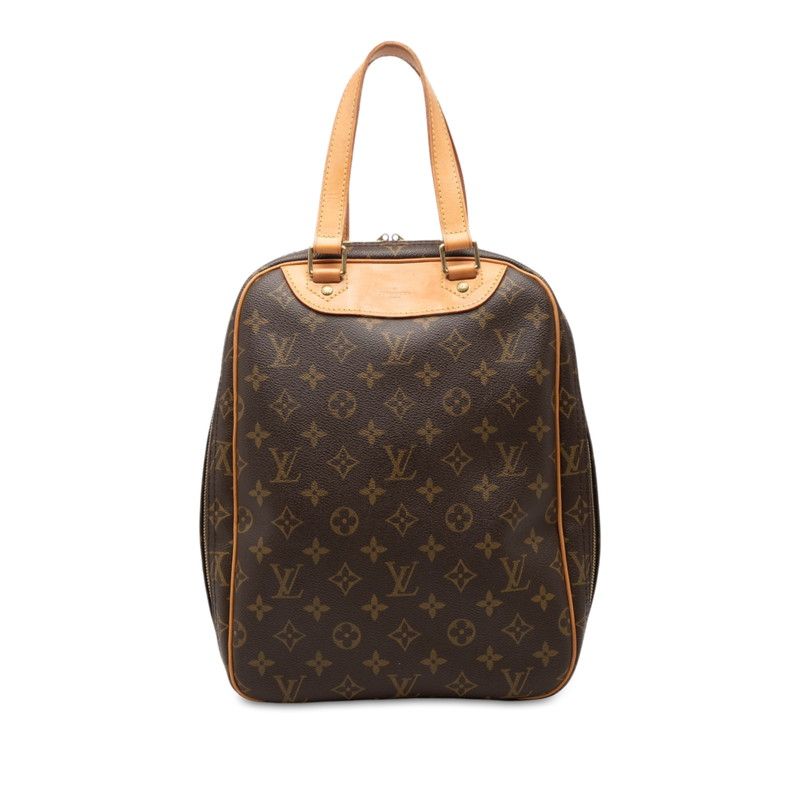 Louis Vuitton Monogram Excursion Handbag Brown Leather