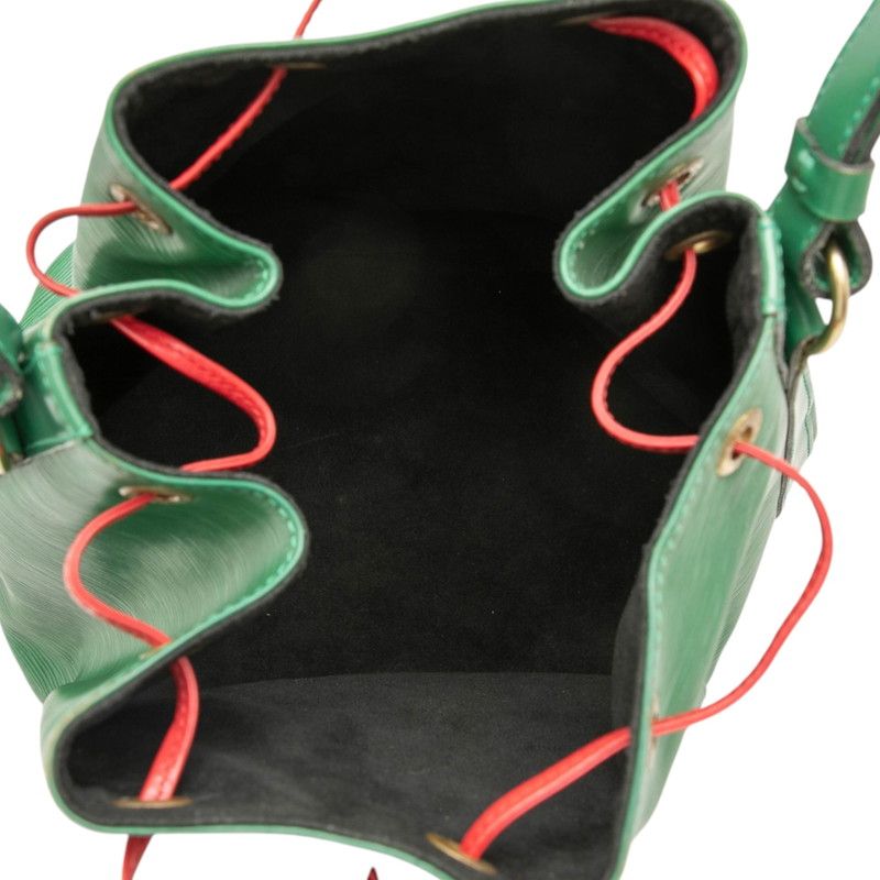 Louis Vuitton Epi Petit Noet Shoulder Bag Bicolor Green Red Leather — view 4