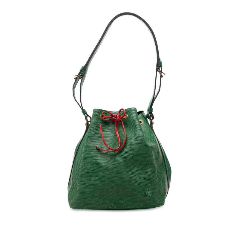 Louis Vuitton Epi Petit Noet Shoulder Bag Bicolor Green Red Leather
