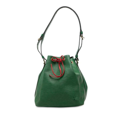 Louis Vuitton Epi Petit Noet Shoulder Bag Bicolor Green Red Leather