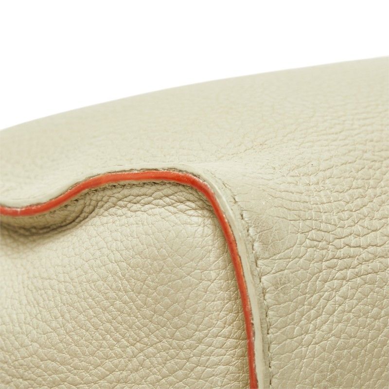 Fendi Selleria Ray Shoulder Bag Gray Beige Leather — view 7