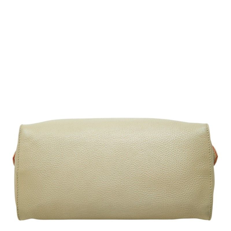 Fendi Selleria Ray Shoulder Bag Gray Beige Leather — view 3