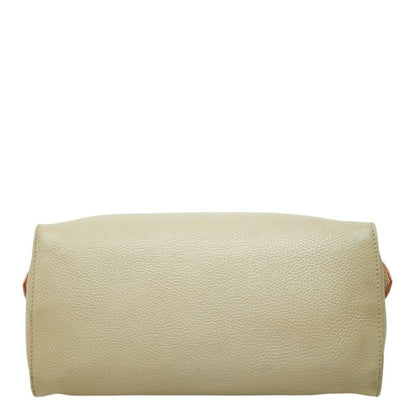 Fendi Selleria Ray Shoulder Bag Gray Beige Leather — view 3