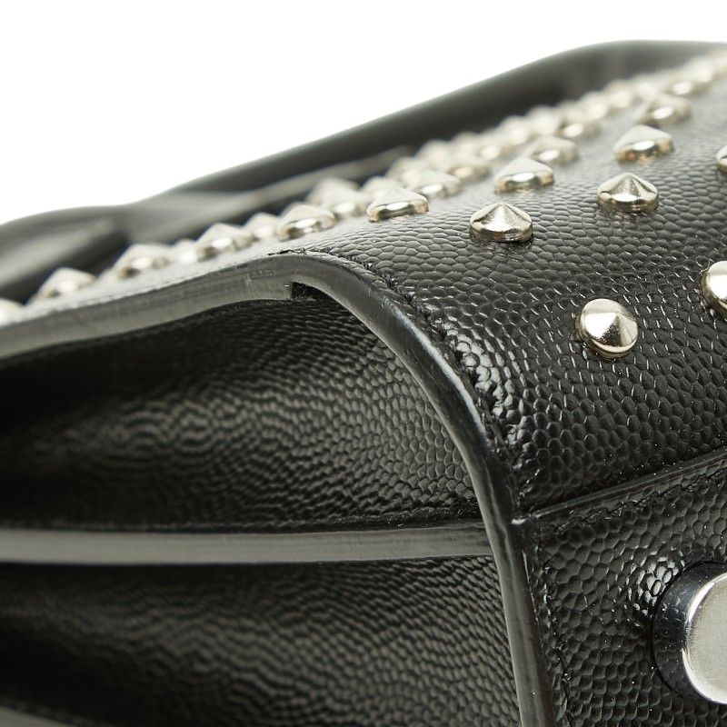 Saint Laurent Sac de Jour Nano Studs 2-Way Shoulder Bag Black Leather — view 7