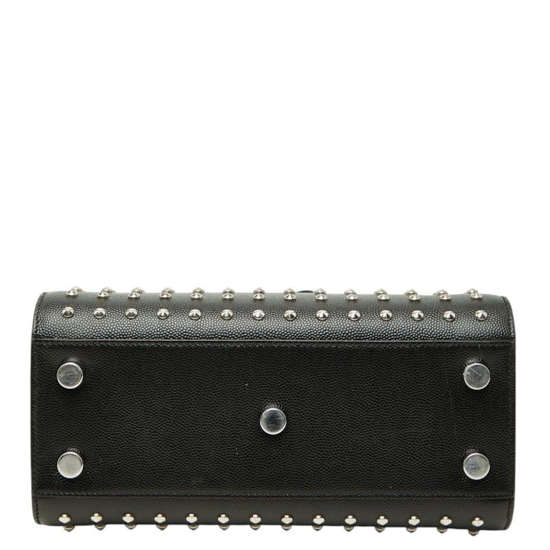 Saint Laurent Sac de Jour Nano Studs 2-Way Shoulder Bag Black Leather — view 3