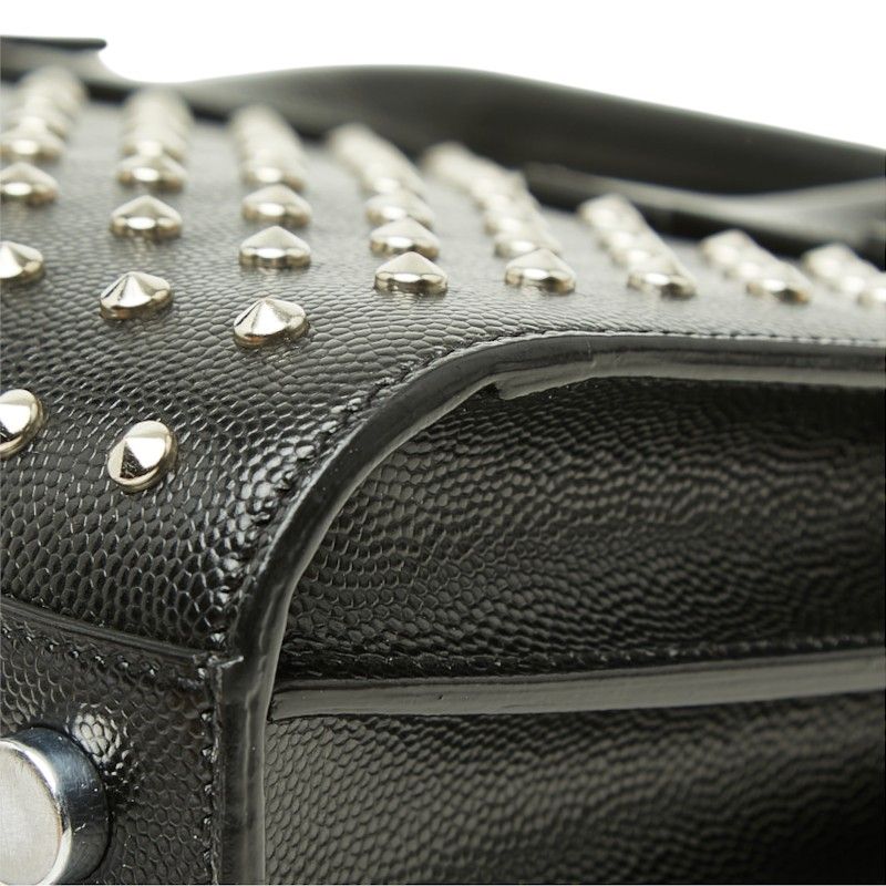 Saint Laurent Sac de Jour Nano Studs 2-Way Shoulder Bag Black Leather — view 6