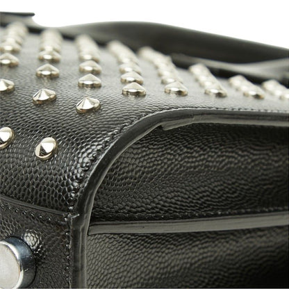 Saint Laurent Sac de Jour Nano Studs 2-Way Shoulder Bag Black Leather — view 6
