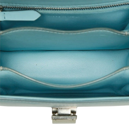 Celine Classic Box Crossbody Shoulder Bag Blue Leather — view 8