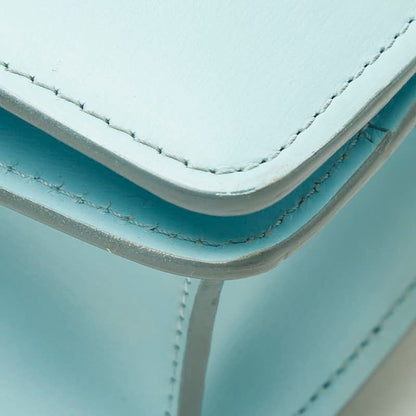 Celine Classic Box Crossbody Shoulder Bag Blue Leather — view 7