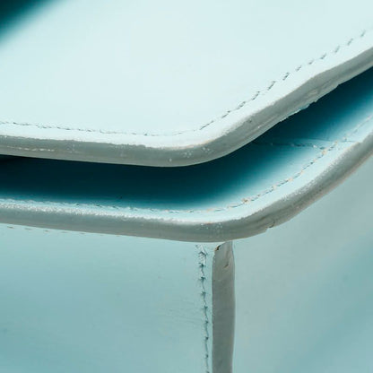Celine Classic Box Crossbody Shoulder Bag Blue Leather — view 5
