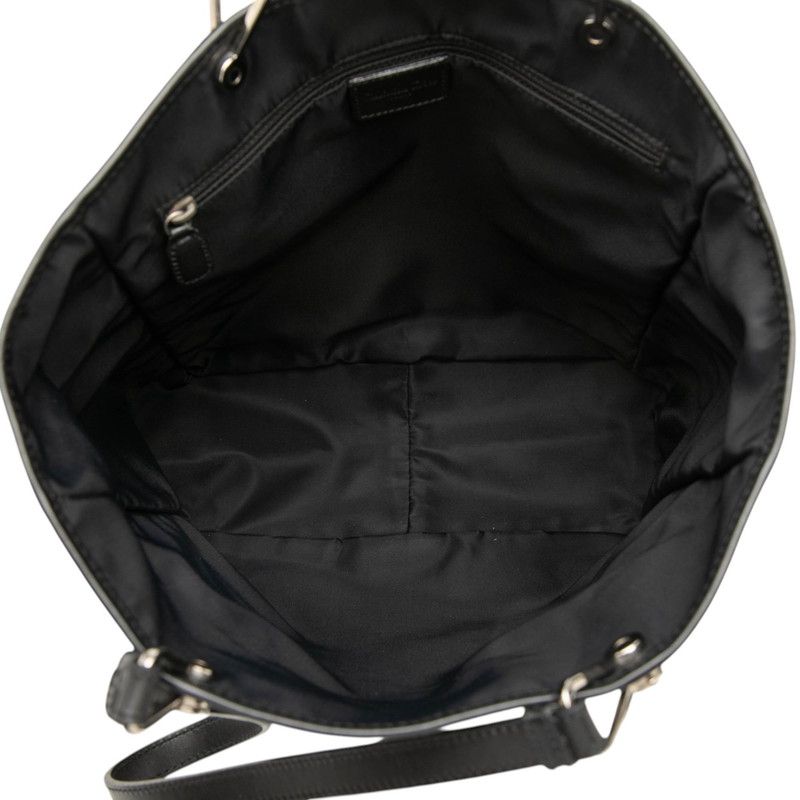 Dior Trotter Tote Bag Shoulder Navy Canvas Leather — view 5