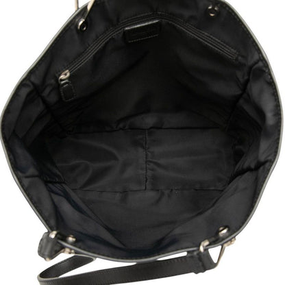 Dior Trotter Tote Bag Shoulder Navy Canvas Leather — view 5