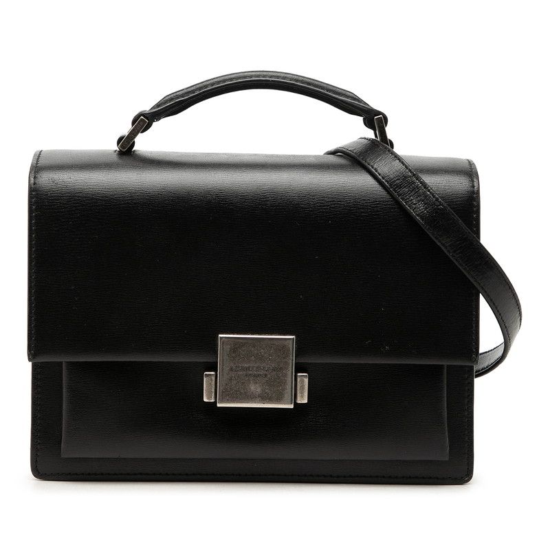 Saint Laurent Belle Chasse 2-Way Shoulder Bag Black Leather