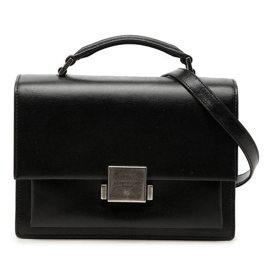 Saint Laurent Belle Chasse 2-Way Shoulder Bag Black Leather