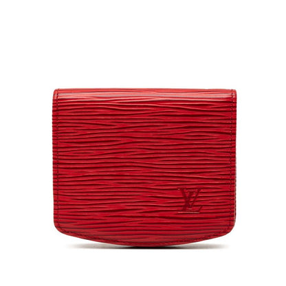 Louis Vuitton Epi Cuvette Spool Coin Purse Red Leather