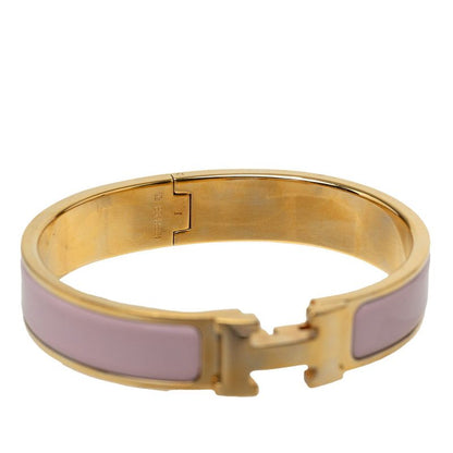 Hermes Clic H PM Bracelet Gold Pink Plated Enamel — view 4