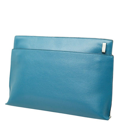 Loewe Anagram T Pouch Cowboy Clutch Blue White Black Leather — view 2