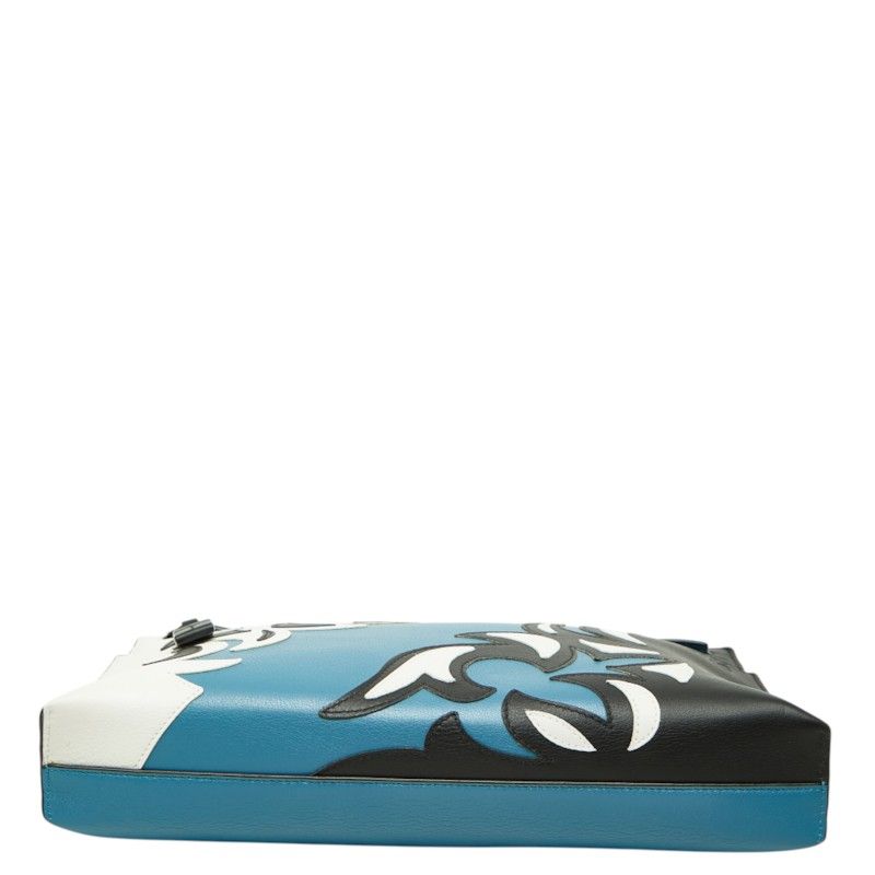 Loewe Anagram T Pouch Cowboy Clutch Blue White Black Leather — view 3