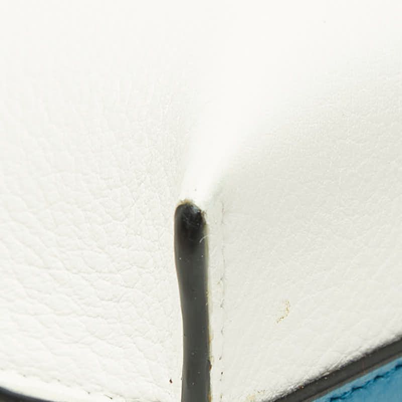 Loewe Anagram T Pouch Cowboy Clutch Blue White Black Leather — view 5