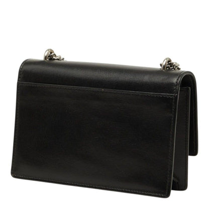 Saint Laurent Cassandra Sunset YSL Logo Chain Shoulder Bag Black Silver Leather — view 2
