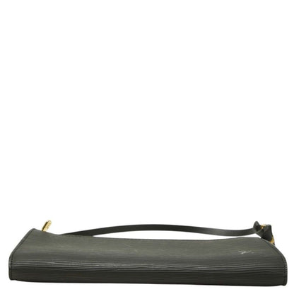 Louis Vuitton Epi Pochette Soir Pouch Handbag Noir Black Leather — view 3