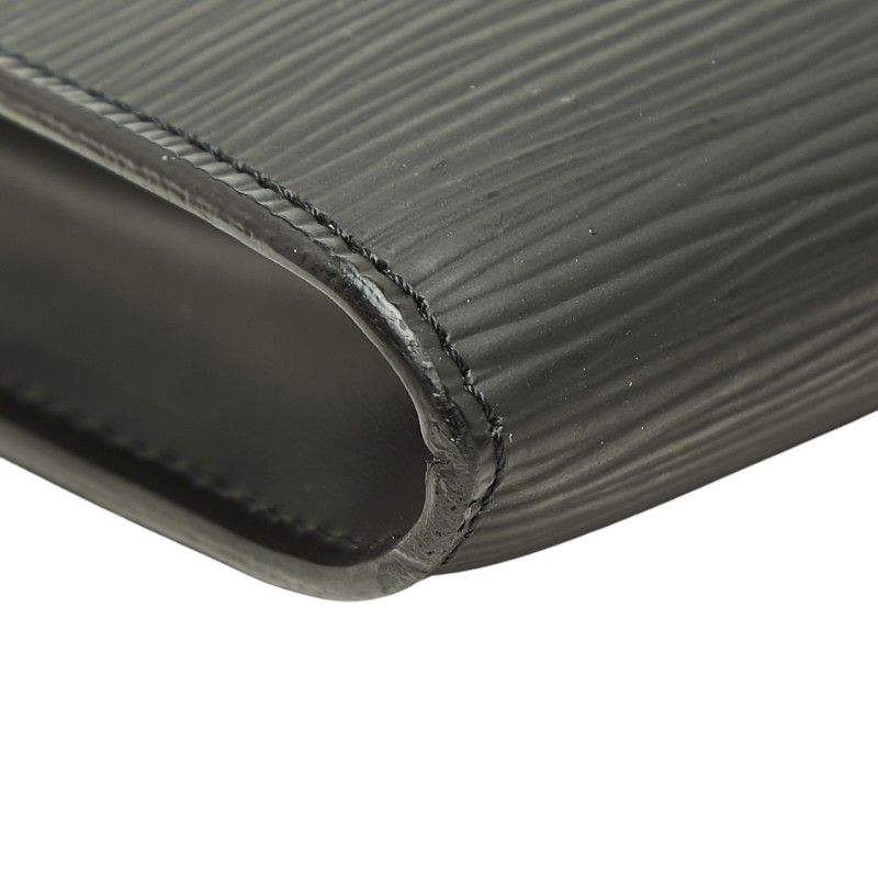 Louis Vuitton Epi Pochette Soir Pouch Handbag Noir Black Leather — view 5
