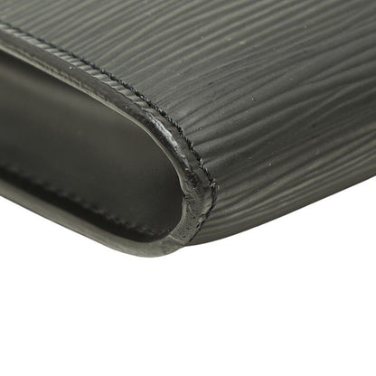 Louis Vuitton Epi Pochette Soir Pouch Handbag Noir Black Leather — view 5