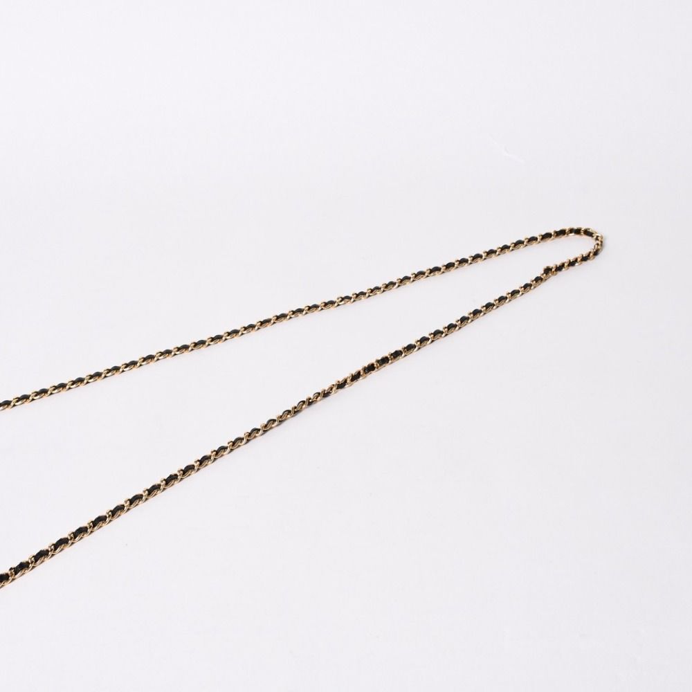 Chanel Chain Wallet CC Logo Caviar Leather Black Gold Shoulder Bag — view 5