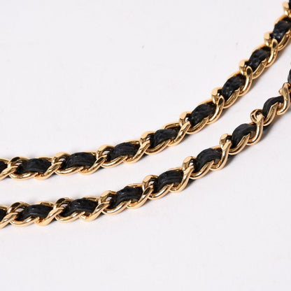 Chanel Chain Wallet CC Logo Caviar Leather Black Gold Shoulder Bag — view 6