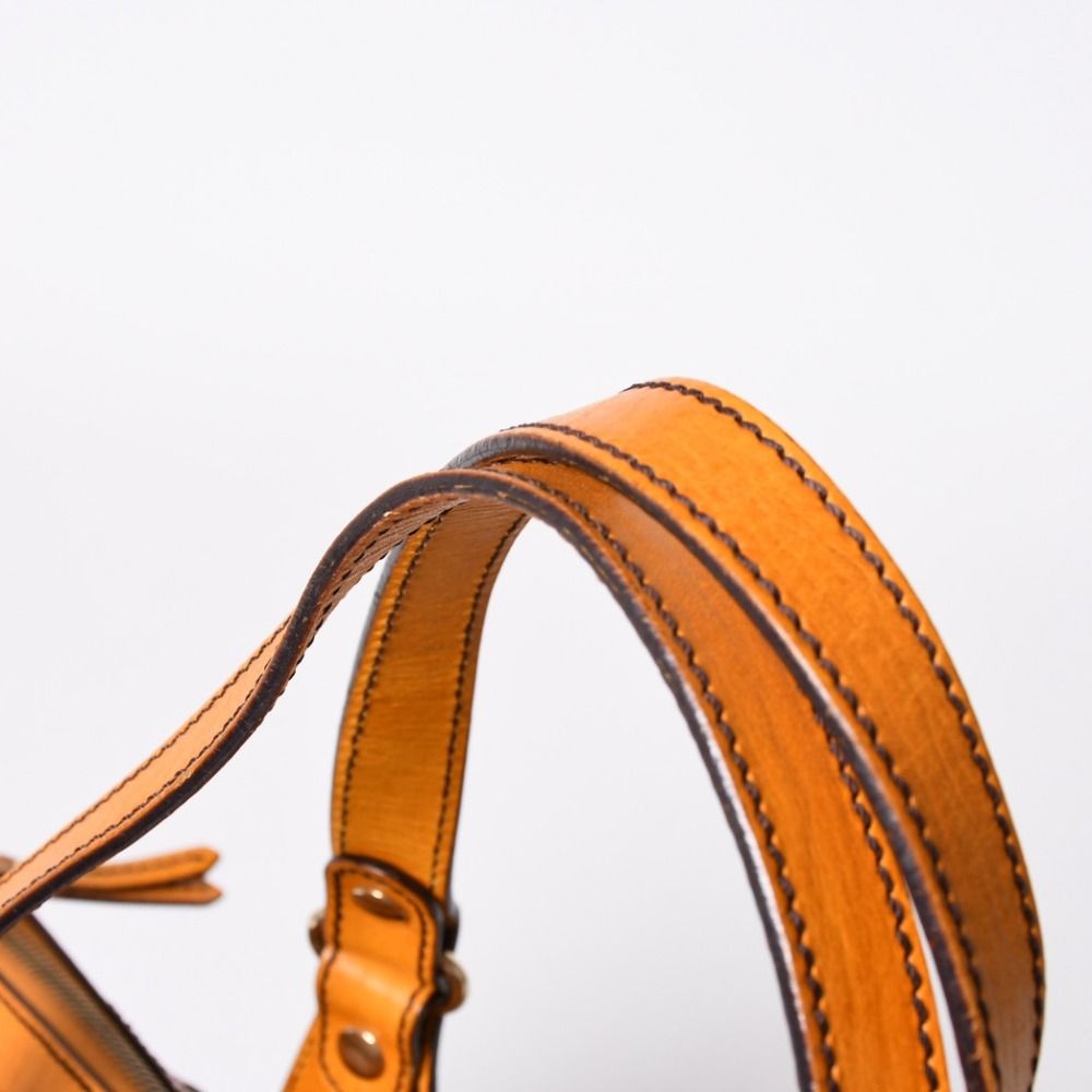 Fendi Zucchino Tote Bag Canvas Leather Brown Orange Gold — view 7