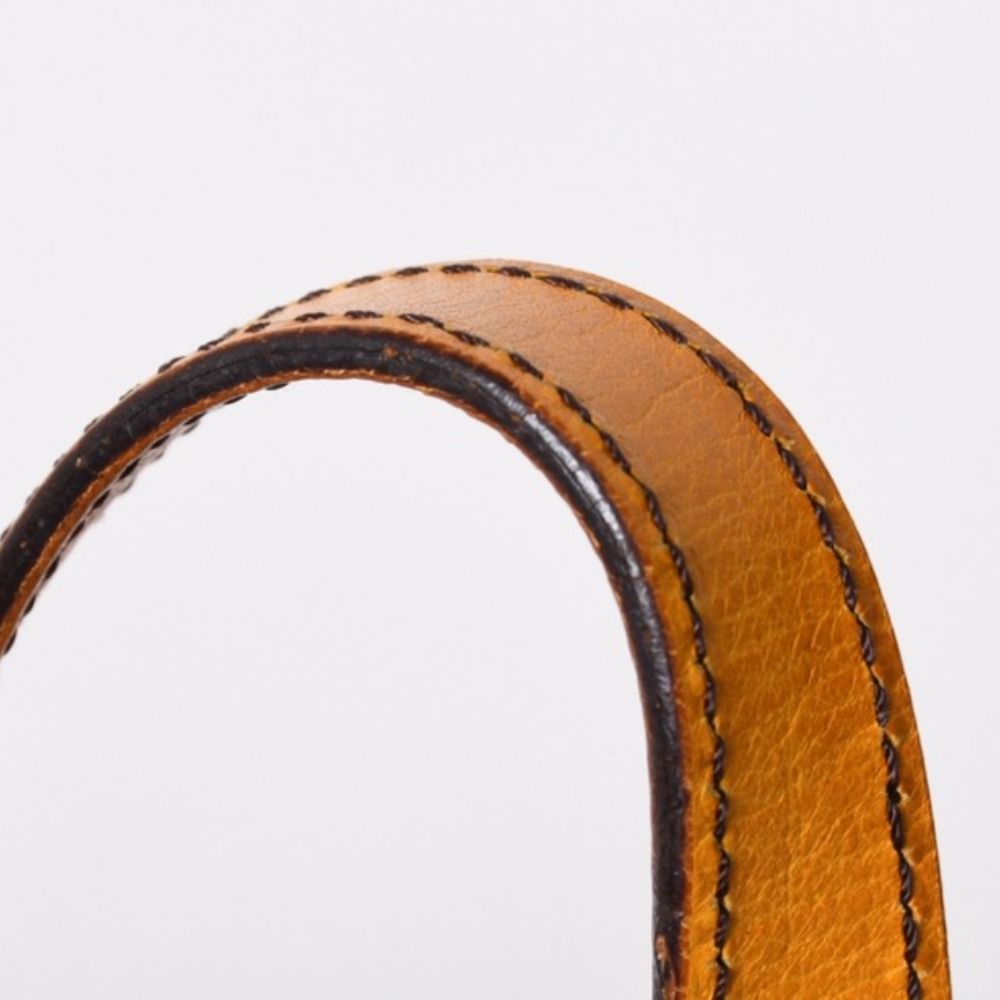Fendi Zucchino Tote Bag Canvas Leather Brown Orange Gold — view 8