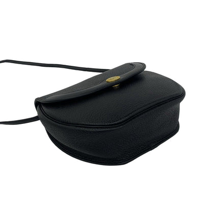 Dior Vintage CD Logo Leather Shoulder Bag Pochette Crossbody Black — view 7