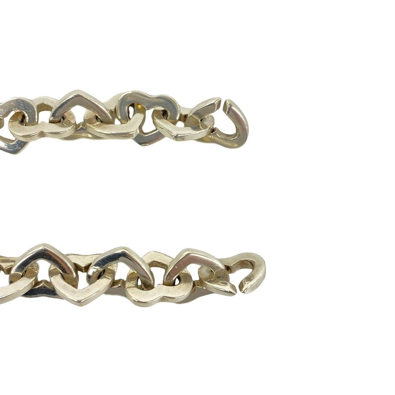 Tiffany & Co Heart Link Bracelet Silver Chain Bangle — view 4