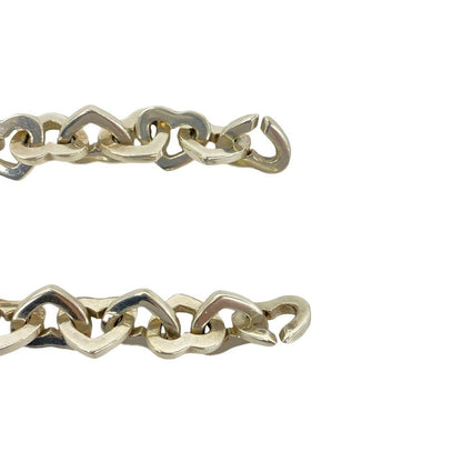 Tiffany & Co Heart Link Bracelet Silver Chain Bangle — view 4