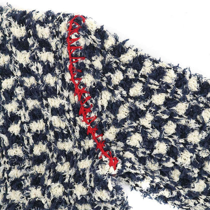 Chanel Tweed CC Logo Double Jacket White Navy 36 — view 8