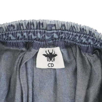 Dior Indigo Discharge Chambray Skirt Blue — view 3
