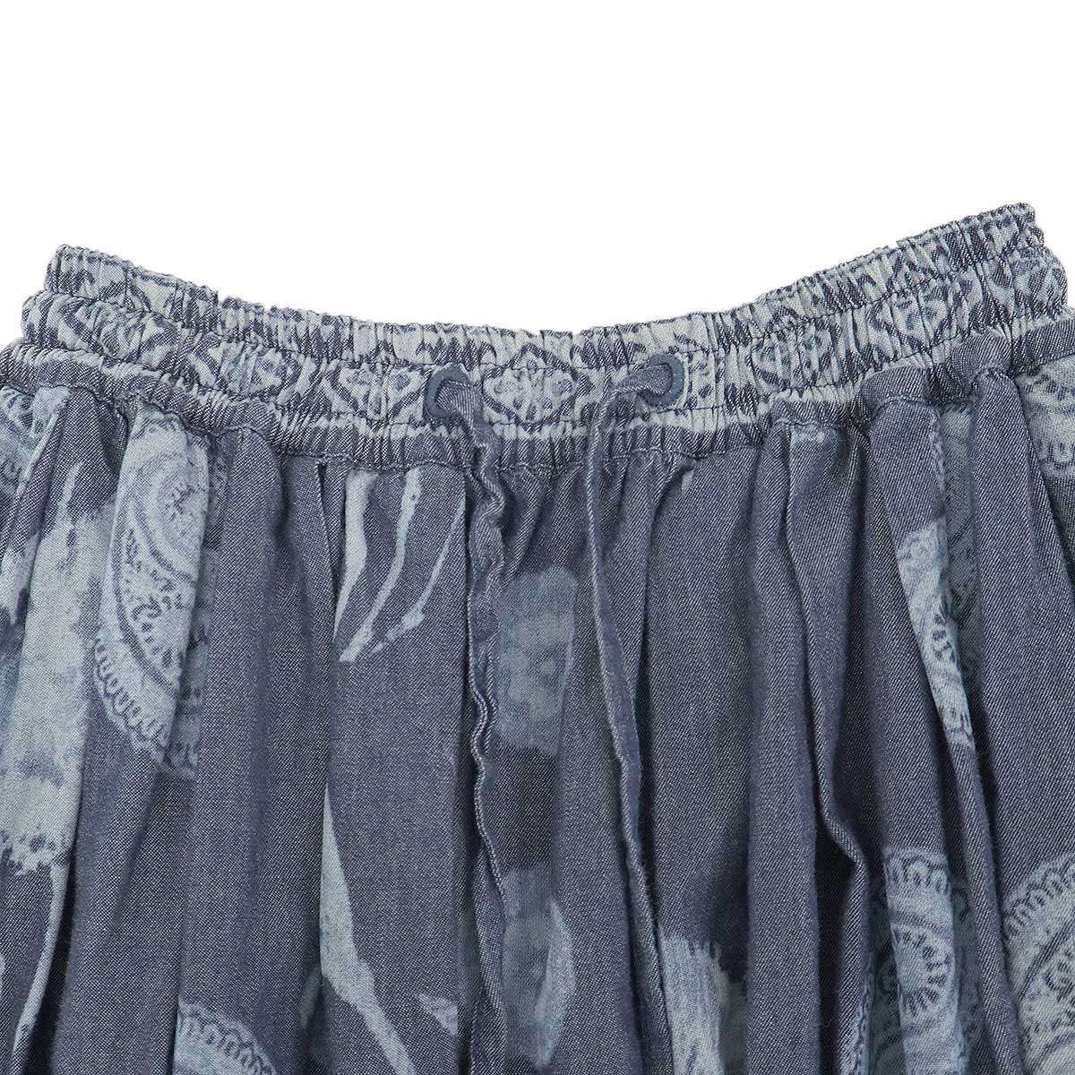 Dior Indigo Discharge Chambray Skirt Blue — view 4