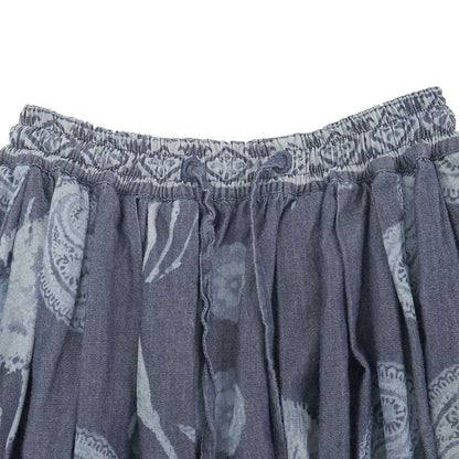 Dior Indigo Discharge Chambray Skirt Blue — view 4