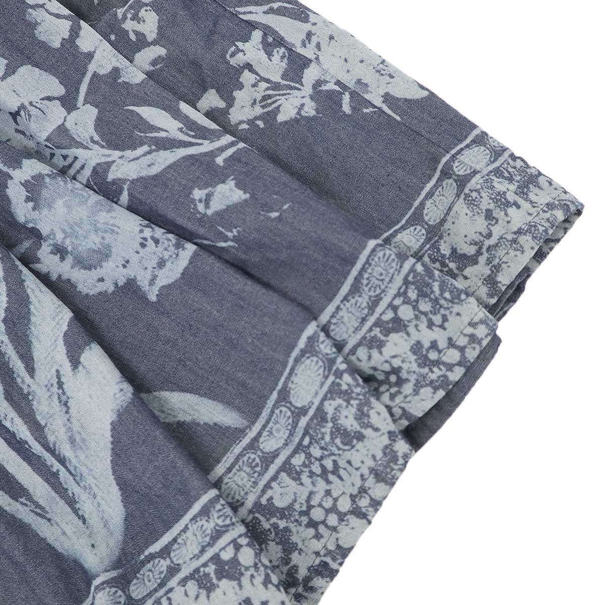 Dior Indigo Discharge Chambray Skirt Blue — view 5