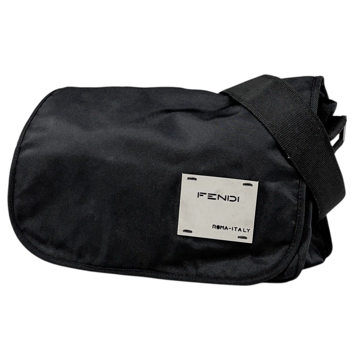 Fendi Shoulder Bag Nylon Black