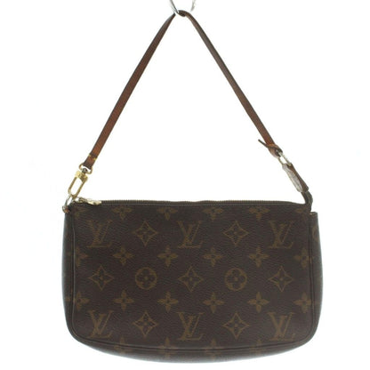 Louis Vuitton Monogram Pochette Soir Handbag Canvas Logo Brown