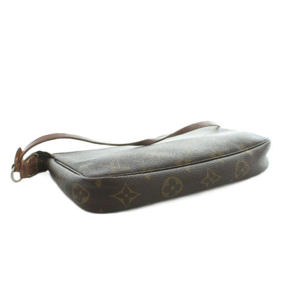 Louis Vuitton Monogram Pochette Soir Handbag Canvas Logo Brown — view 7